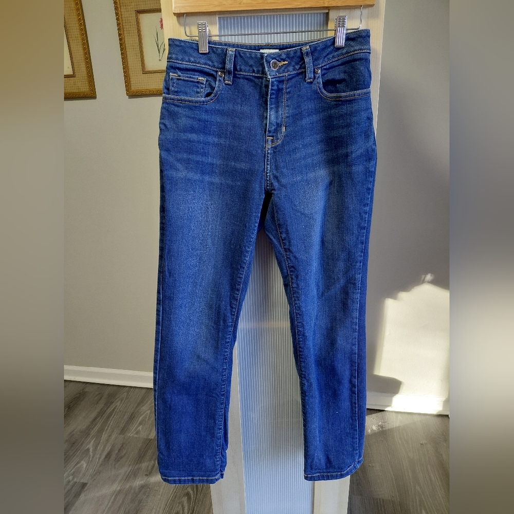 L.L. Bean Women's Classic Cotton Blue Jeans Straight Leg Good Fit